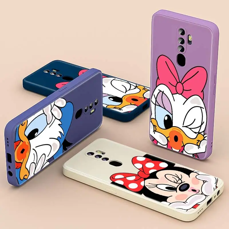 

Daisy Donald Duck Minnie For OPPO A93S A74 A94 5G AX5 A31 Find X3 X2 Lite Neo F17 F11 Pro F7 F5 Liquid Silicone Phone Case