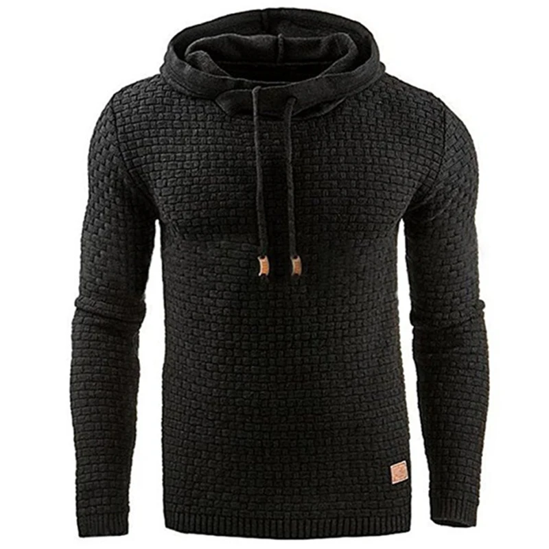 

Spring Autumn Men's Long Sleeve Hoodie Loose Solid Color Pullover Fashion Drawstring Hoodies Men's Fitness Sports Tops