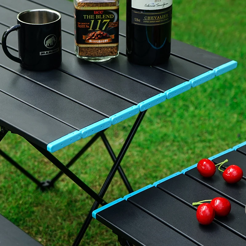 Lightweight outdoor aluminum alloy folding table camping portable picnic barbecue table camping aluminum sheet table
