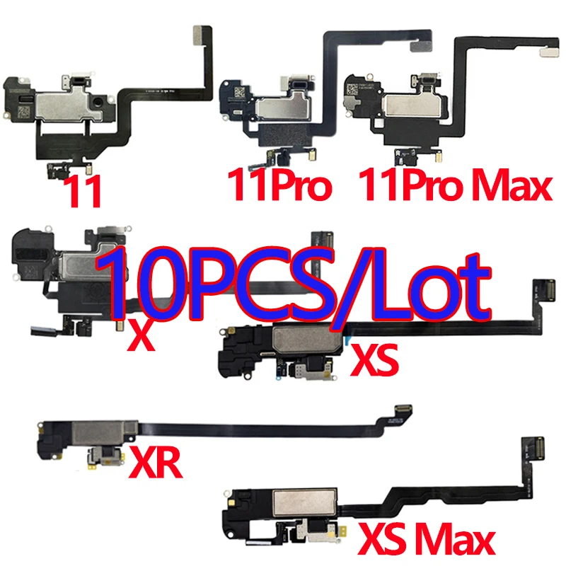 

10 шт./лот сенсорные наушники с передней подсветкой Динамик гибкий кабель лента для iPhone X XR XS 11 Pro Max Запасные части