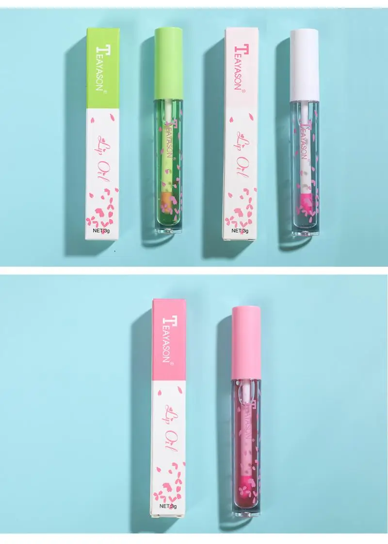 Три стиля блеск для губ Цвет-изменение Температура изменения с антипригарным