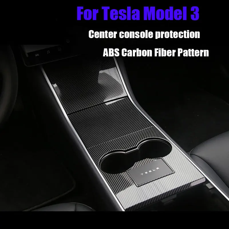 Для Tesla Model Y 3 Car ABS центральная консоль держатель стакана панель Крышка отделка 5