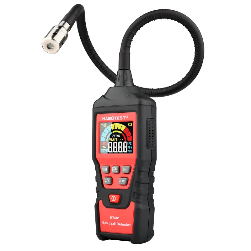 

HABOTEST Gas Analyzer Gas Leak Detector PPM Meter HT601 Combustible Flammable Natural Tester 9999 PPM 20% LEL