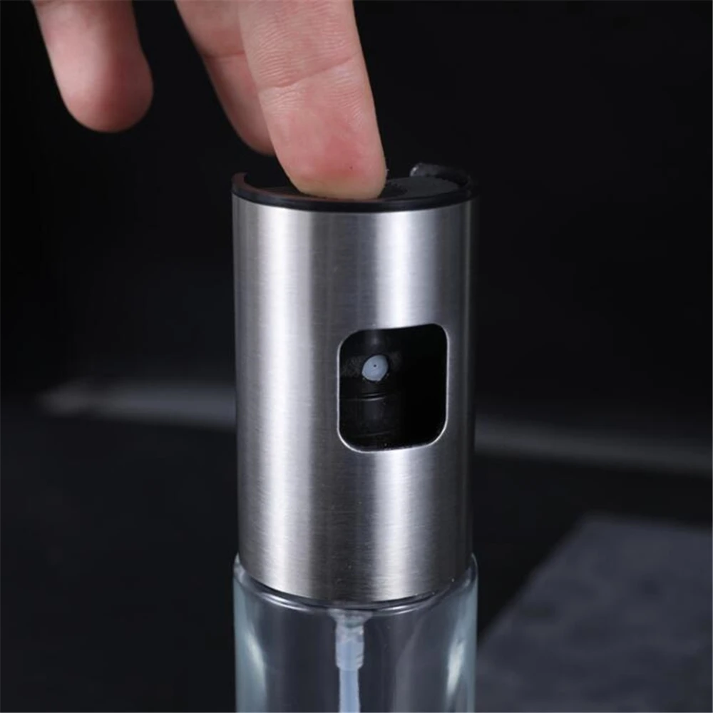 

Kitchen Stainless Steel Oil Can Injector Barbecue Olive Oil Spray Bottle Cooking Tool Glass Oil Sprayer Salad Barbecue Tool