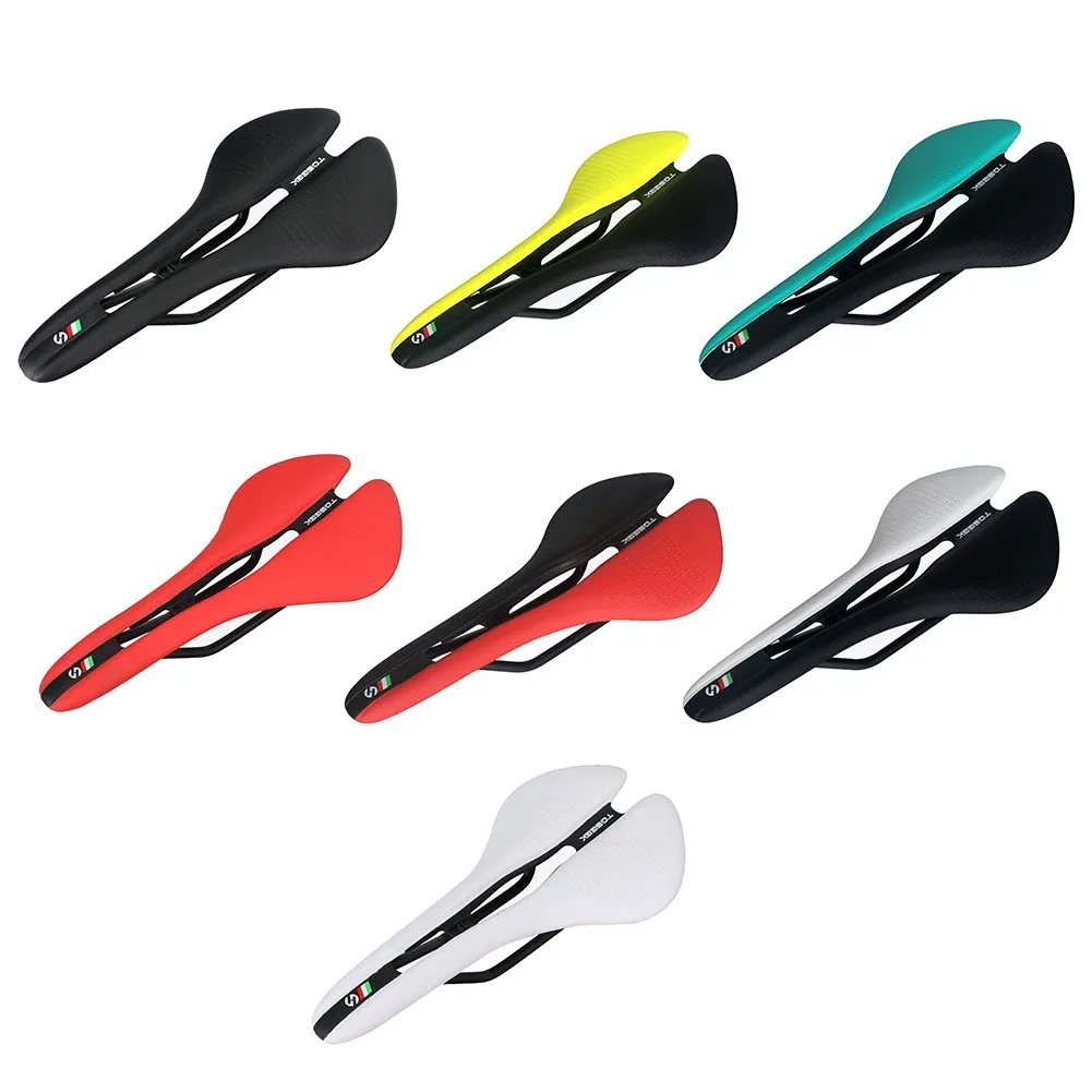 

TOSEEK MTB Mountain Road Bicycle Bike Saddle Seat Comfort Breathable Racing Seat Road Bike Carbon Saddle Seat 143X280mm