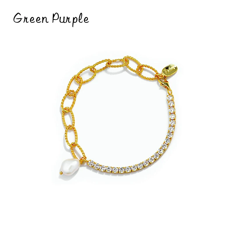 

2021 NEW Sterling Silver 925 Silver Zircon Pearl Bracelet For Women's Minimalist Designer Luxury Boho Accessories Fine Jewelry