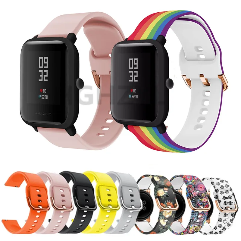 Ремешок силиконовый для смарт-часов Xiaomi Amazfit Gts спортивный браслет bip lite ремешок