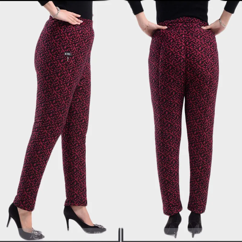 Трендовые товары хлопковые брюки большого размера женские зимние утепленные с