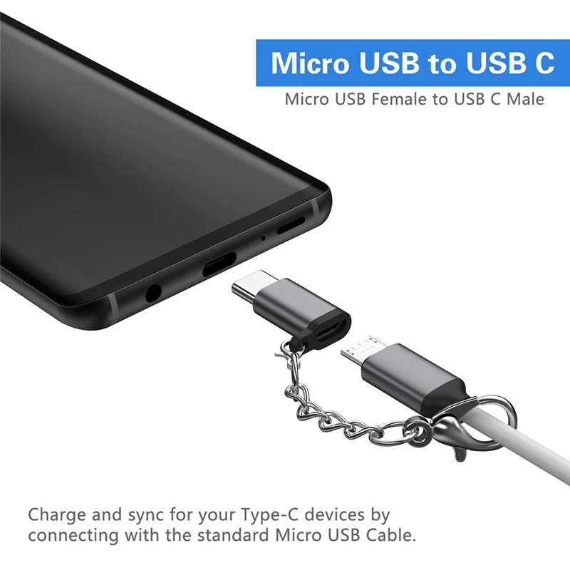 Металлический микро USB к C адаптер кабель для Huawei P20 P30 Pro Samsung S8 S9 S10 Plus Microusb Otg Type Usbc