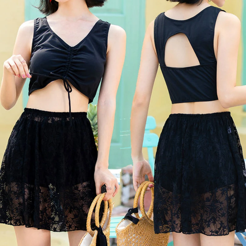 Купальник женский в горошек пикантный облегающий винтажный комплект бикини с