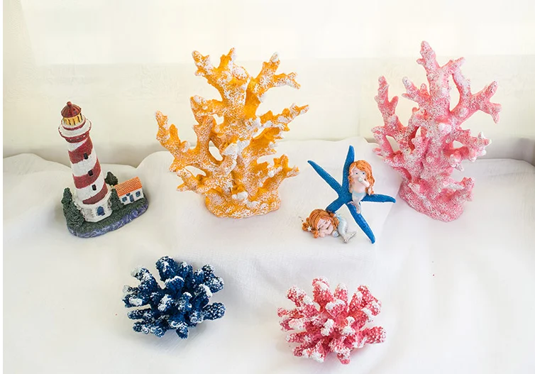 Аквариум Ландшафтный многоцветный Коралл имитация смолы Корал украшение