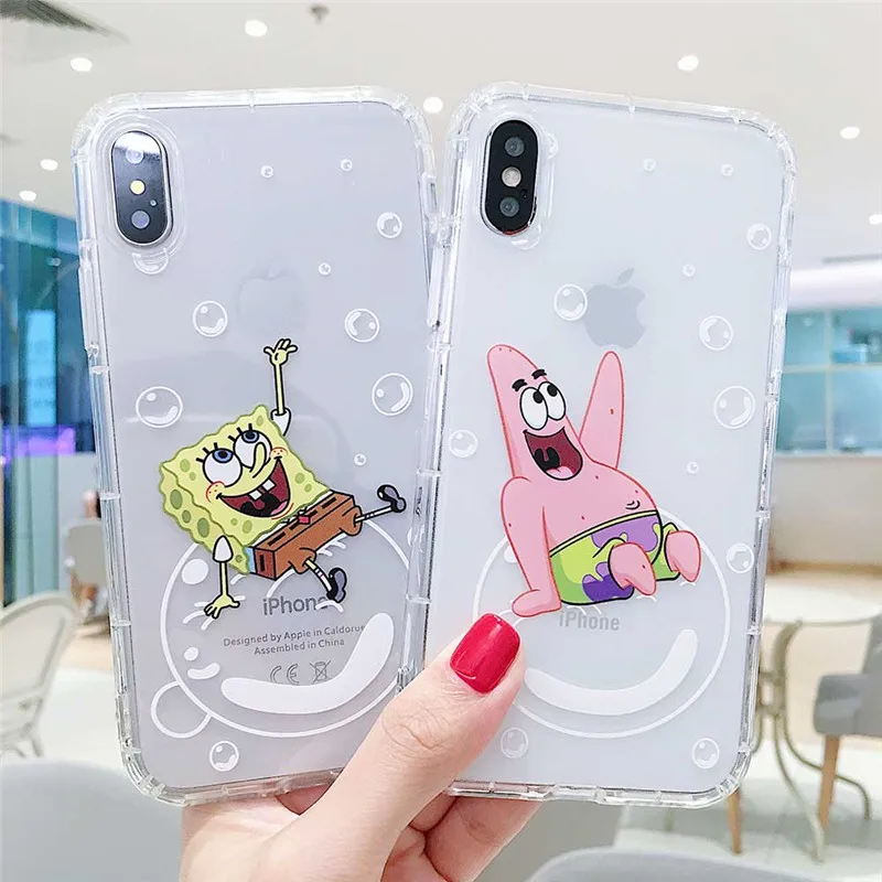 Забавный мультяшный Патрик звезда кукла Прозрачный чехол для телефона чехол для iphone 11 Pro 7 8 6 6s Plus X XS MAX XR Candy tpu coque