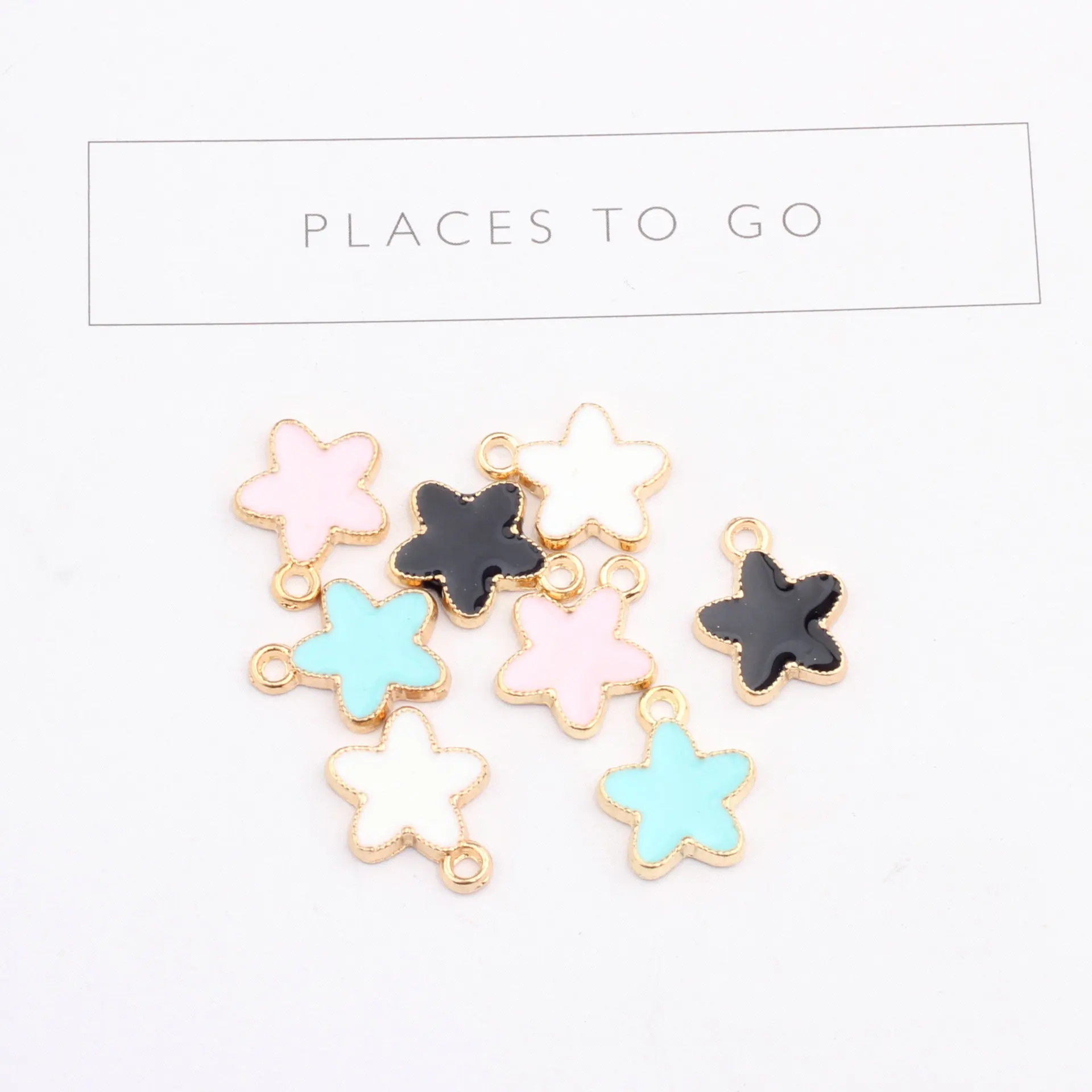 

11MM 80Pcs KC Gold Color Alloy Star Pendants Jewelry Charms Making Findings Accessories Fittings