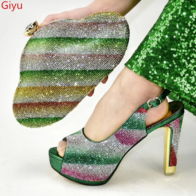 Doershow/Новое поступление комплект из свадебных туфель и сумочки в африканском