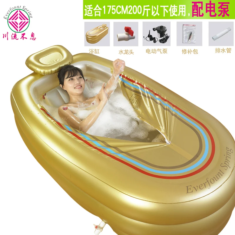 

Extra Large Inflatable Bathtub Tub Adult Grown House Bathtub With Insulated Pillow with Electric Pump