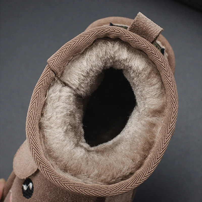 

Hot Selling Snow Boots Children Winter Cartoon Pig Plush Non-slip Soft Bottom Boots Warm and Comfortable LBV