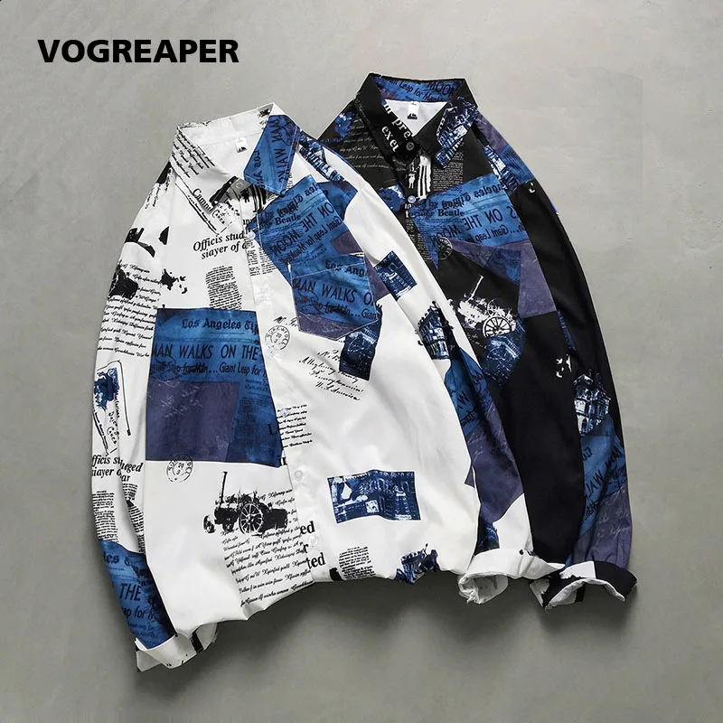 Рубашка мужская с длинным рукавом модная Повседневная блузка свободного покроя