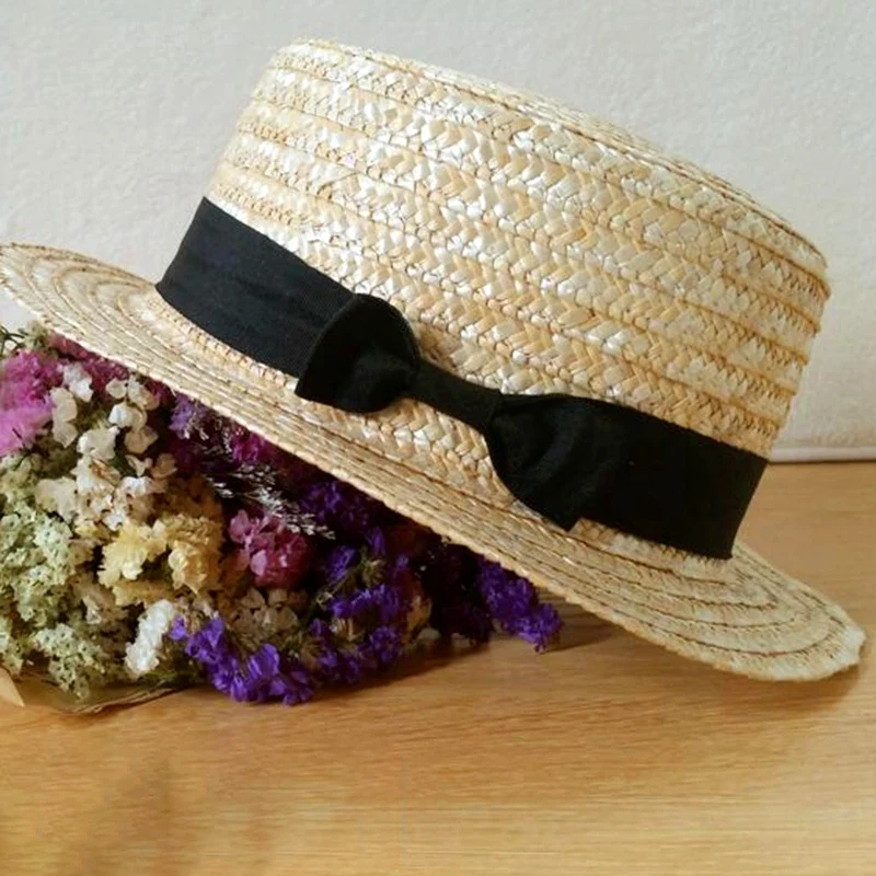 Милые дети девочки соломенная шляпа с бантом детские шляпы от солнца большими