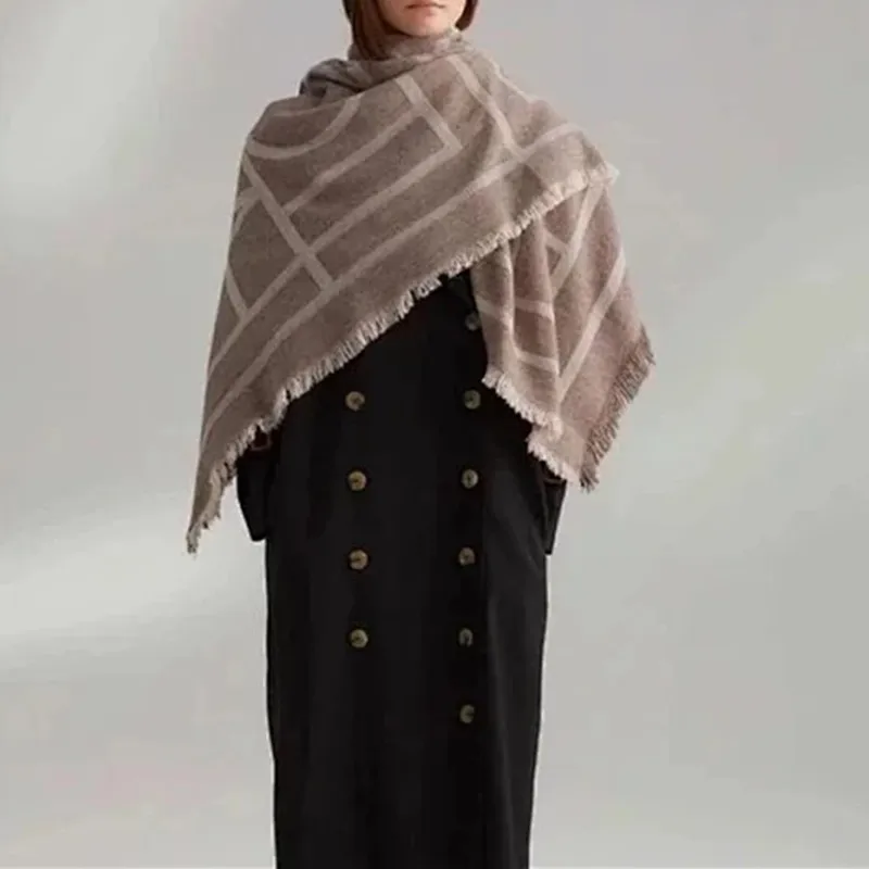 Autumn Winter Women Geometric Print Tassels Scarf Fashion Female Shawl New 2021 | Аксессуары для одежды