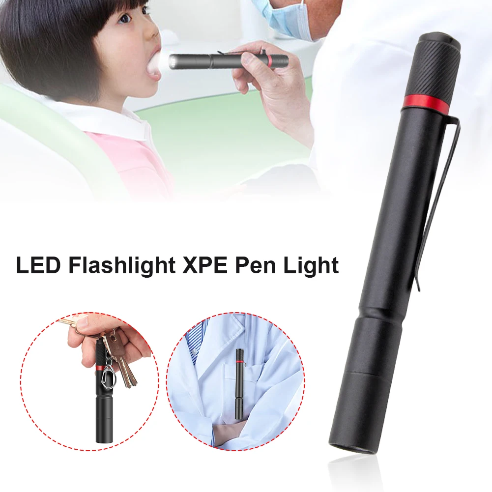 

LED Flashlight XPE Pen Light Portable light Mini XPE Lamp Beads Waterproof Torch Night Hiking Light 3 Mode Lantern For Dentists