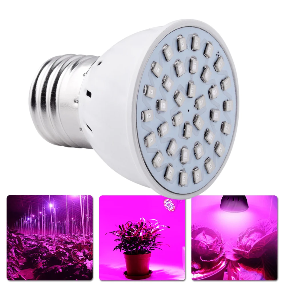 

Светодиодная лампа для растений, 2835 SMD, E27, 220 В, 10 светодиодный т.