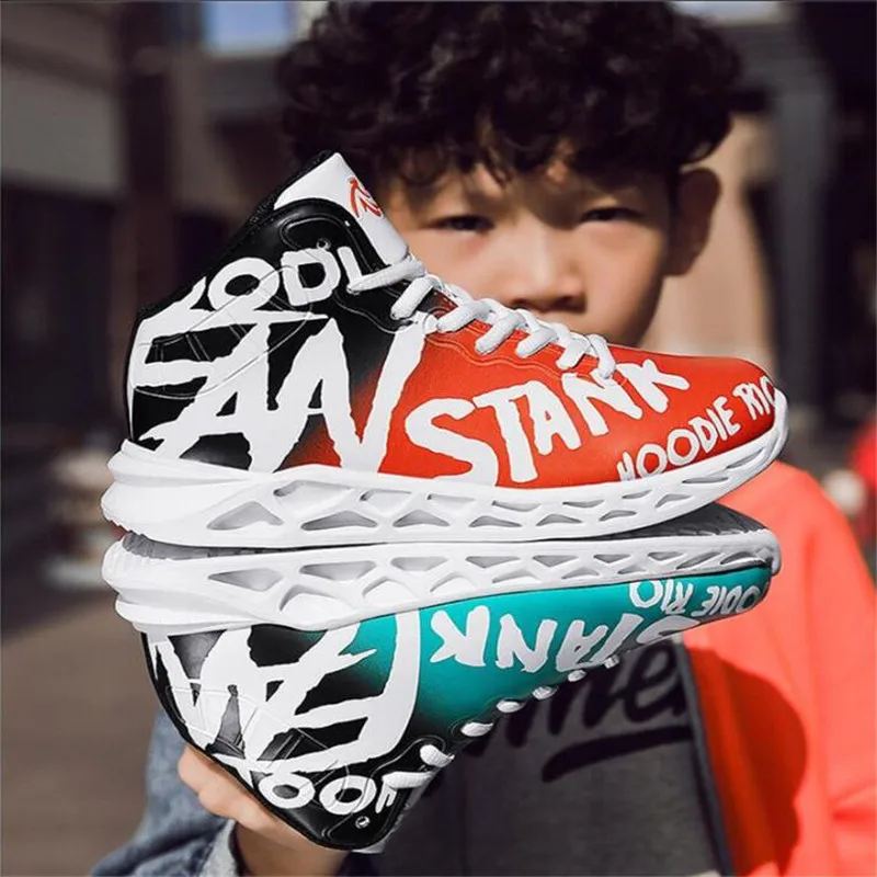 

Children Basketball Shoes Outdoor Anti-skid Super Light Kids Sneakers Boy Basketball Training Sport Shoes Student Jordan Shoes