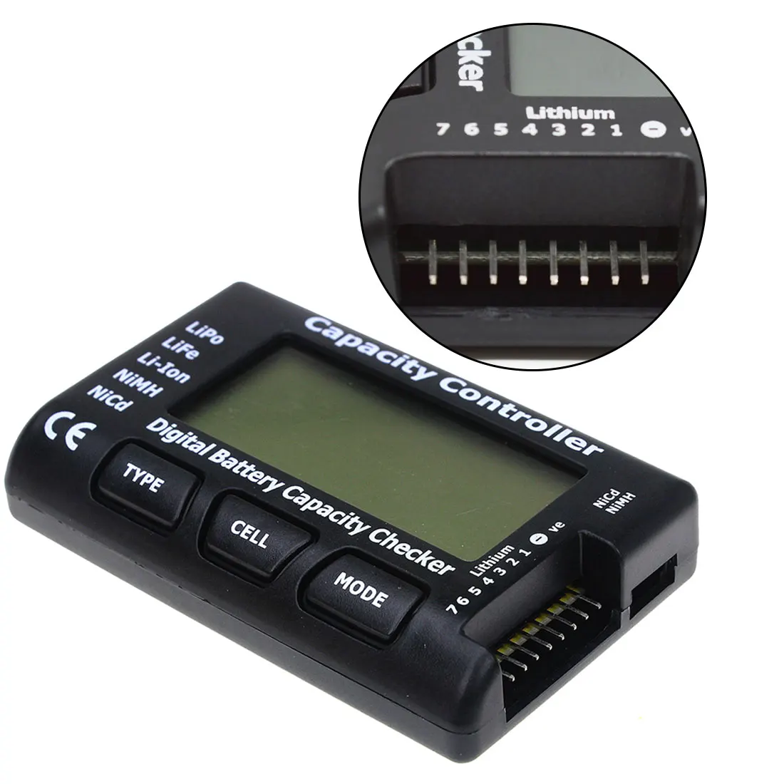 

Battery Indicator Digital Battery Voltage Tester Checker LiPo LiFe Li-ion Nicd NiMH Battery Voltage Tester Capacity Controller