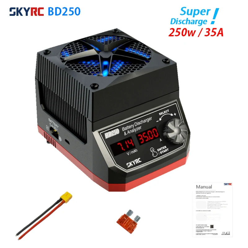 SKYRC BD250 250 Вт 35A LiPo/LiHV/NiMH разрядник аккумулятора и анализатор для радиоуправляемого