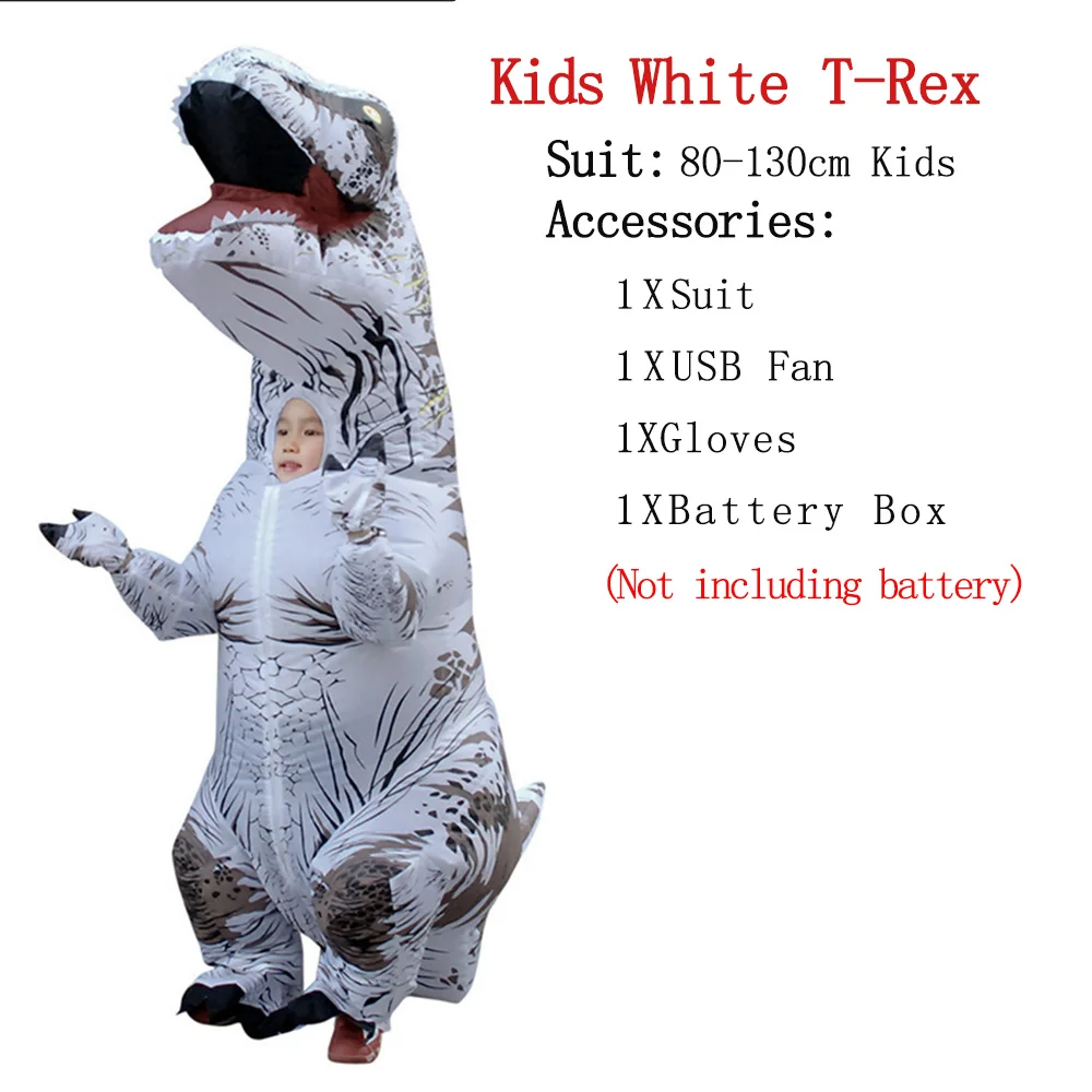 Kids White ET-Alien надувной костюм монстра страшный зеленый инопланетянин Косплей Костюм для взрослых День благодарения Рождественская вечеринка фестиваль сцена - Цвет: Kids White