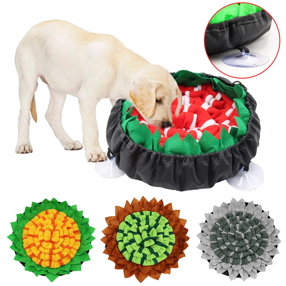

Washable Dog Sniffing Mat Dog Training Puzzle Toys Increase IQ Snuffle Mat Slow Dispensing Feeder Pad Puppy Feeding Food Toy