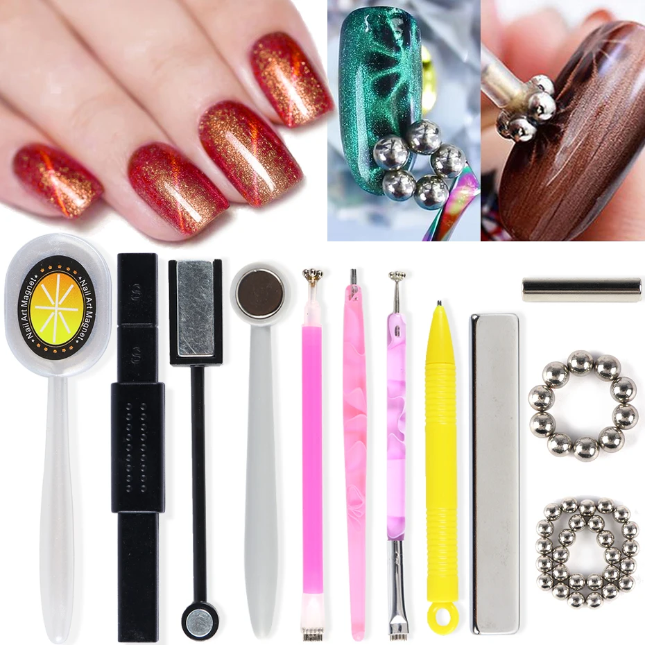 5D кошачий глаз Магнитная палочка для украшения ногтей сильный Гель лак