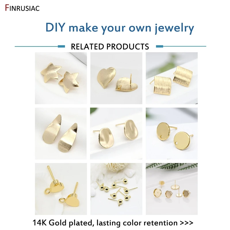 Изготовление сережек поставки 925 Серебряные иглы 14K позолоченные скрученный круг