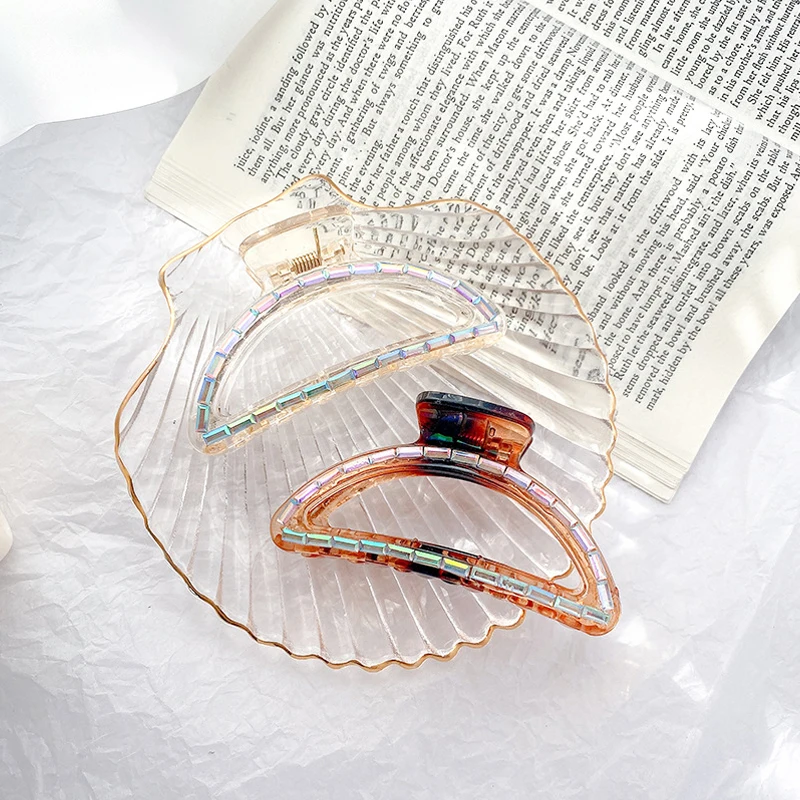 

2021 Women Girls Korean Style Hollow Hair Claws Geometric Fashion Hair Accessories Big Size Simple Hair Clips Headwear For Women