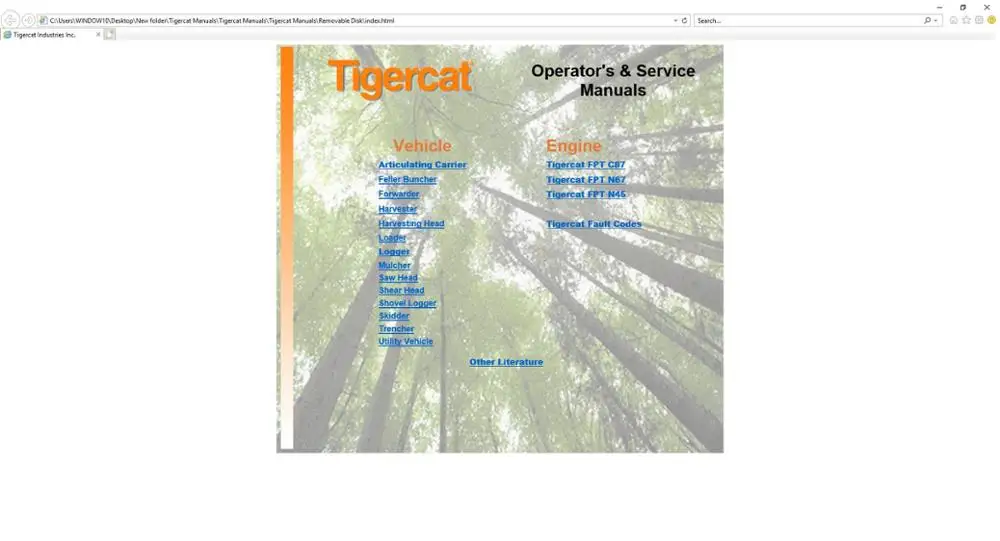 Tiegercat руководство оператора и сервиса PDF|ПО| |