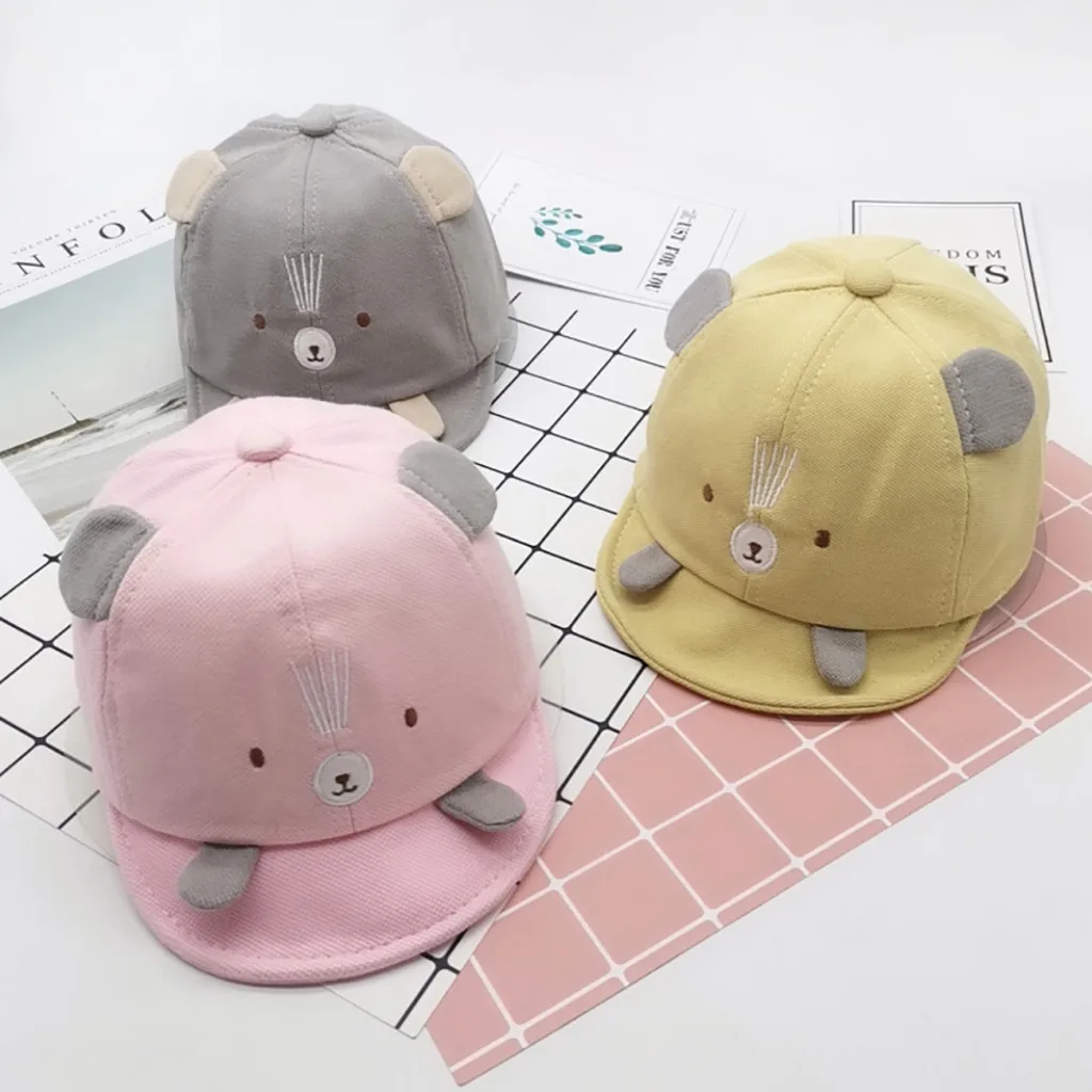 Шляпа для мальчиков и девочек 6-20 месяцев летняя шапка с принтом из мультфильма