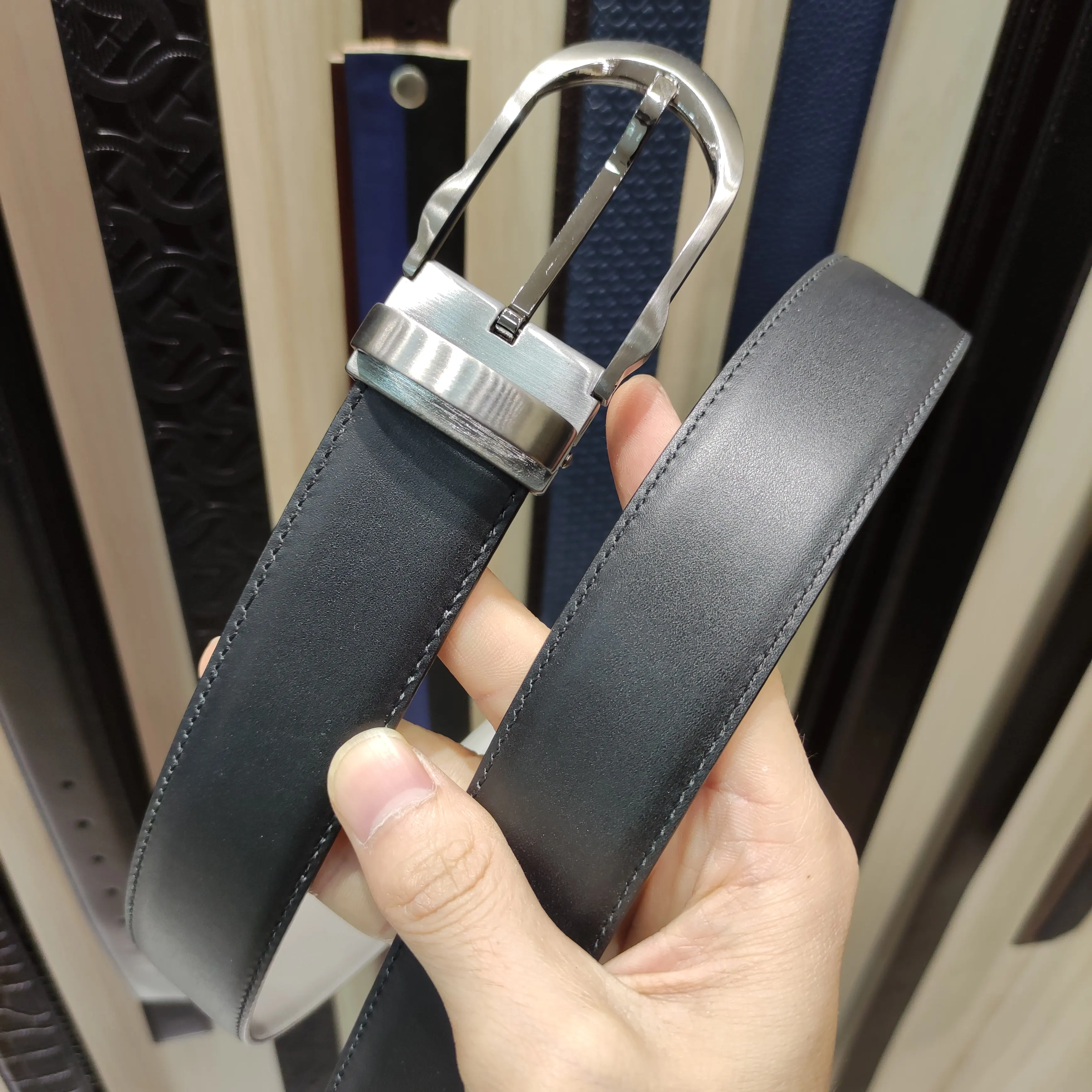 Европейский и американский модный мужской ремень женский широкий поясной 34 мм