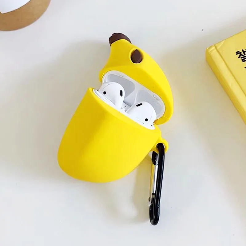 EKONEDA прекрасный банан защитный чехол для Airpods силиконовый мягкий матовый, резиновый чехол для Airpods