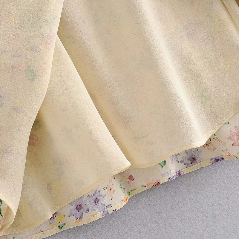 Aachoae Летнее мини платье в стиле бохо с цветочным принтом пышное повседневное