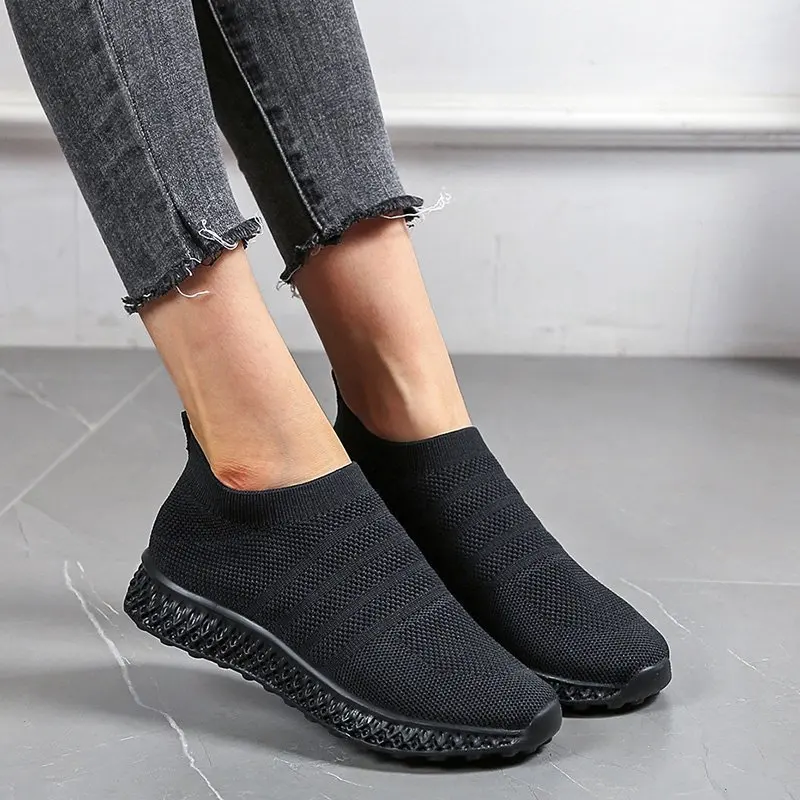 

2022 Women's Sneakers Spring Ladies Flat Shoes Casual Women Vulcanized Women Autumn Light Mesh Breathable Female Running Shoes