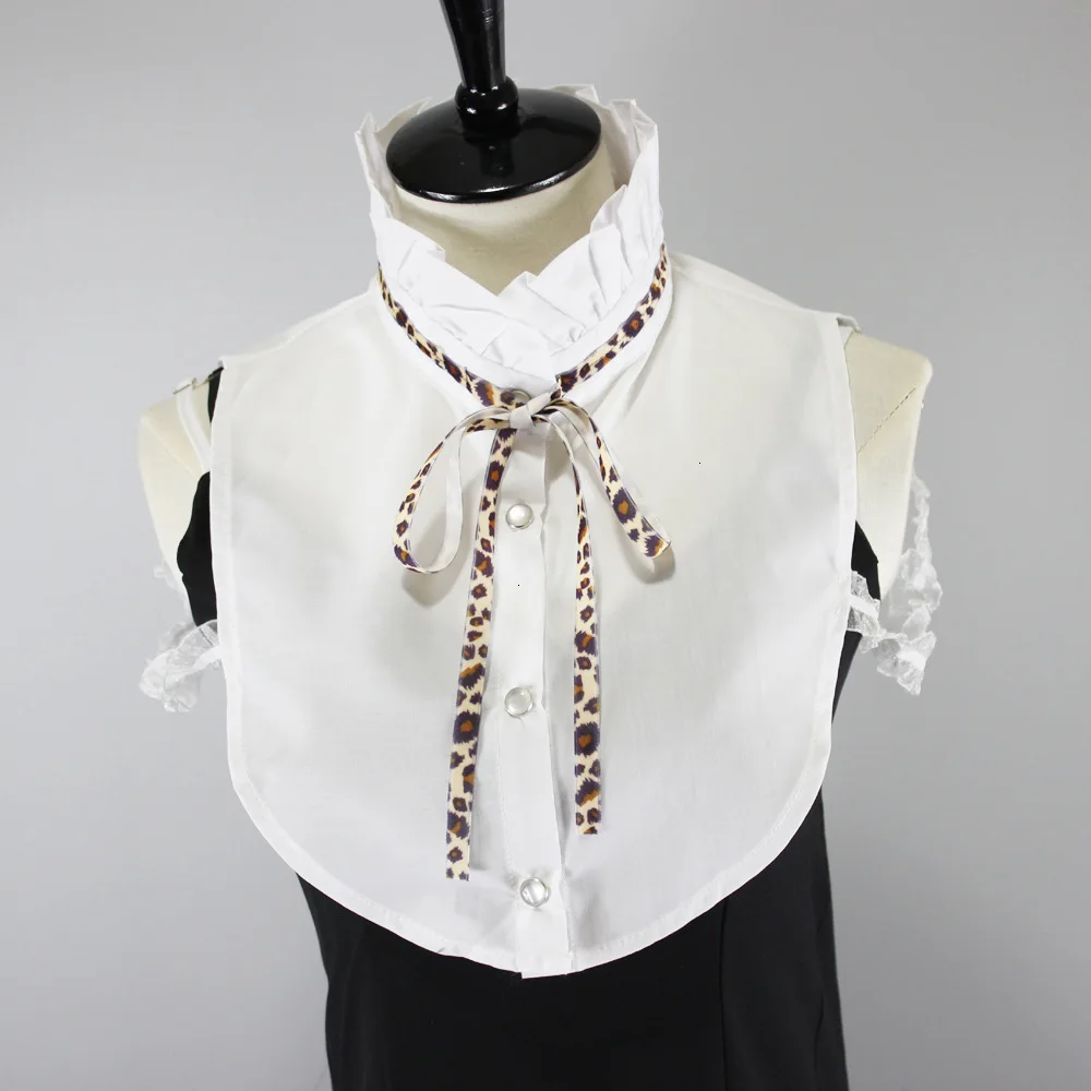 Женская эректная рубашка креп бандаж украшение для костюма Поддельный Воротник