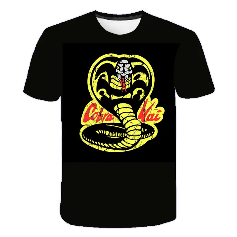 

Fashion Children Clothes Thai Venomous Snake Cobra Kai T Shirt teens Crewneck Casual Tops & Tees boys 3d print Funny T-Shirt