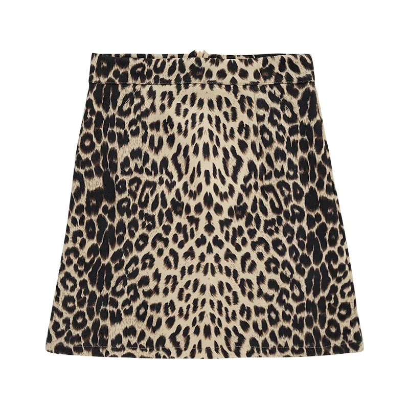 Сексуальная леопардовая юбка с принтом Женская мини-юбка-карандаш облегающая