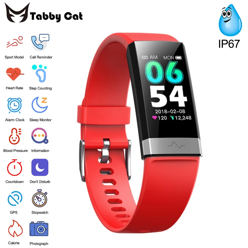 V19 Bluetooth Смарт браслет для Android iOS 1 14 дюймов HD Full Touch смарт Браслет