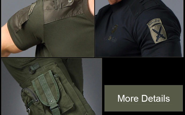 

T Shirt Military Style Tactical T-shirt Men's Cargo Uniform Short Sleeved Tee Male Tshirt Clothing Black Army Green T Shirt Men
