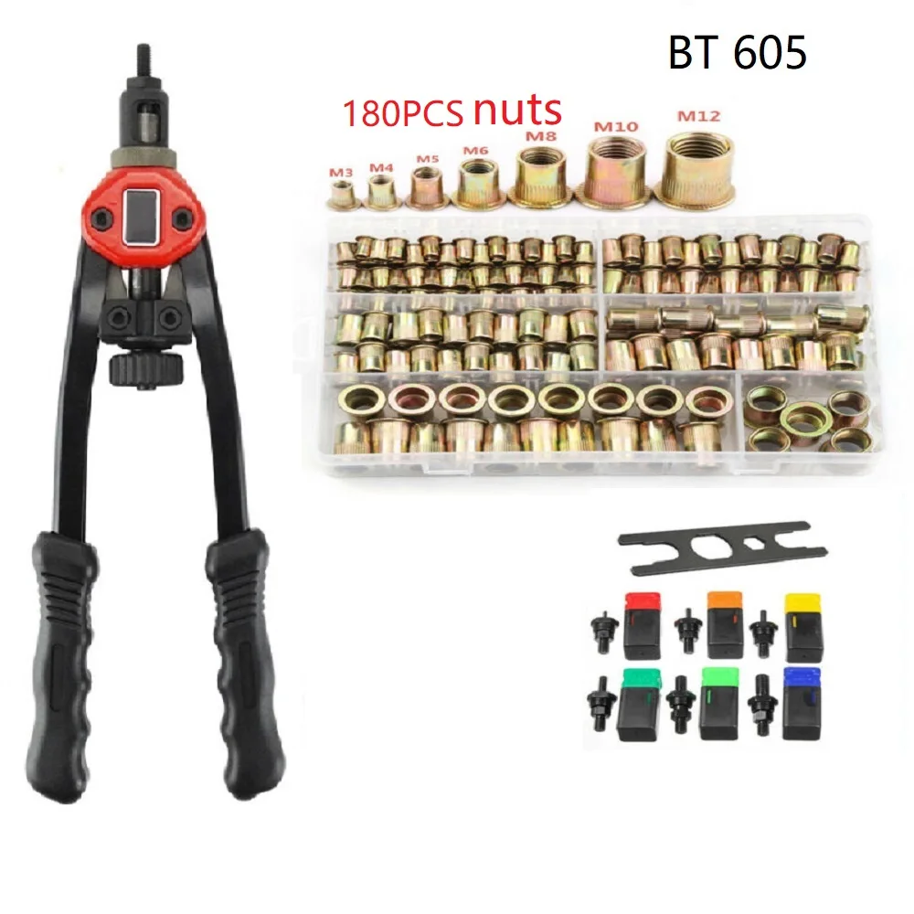 

High quality Hand Blind Riveter Riveting Tool M3 - M12 Hand Tool Kit Professional Repair Set