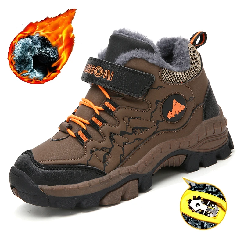 Детская походная обувь для девочек Нескользящие брендовые зимние кроссовки