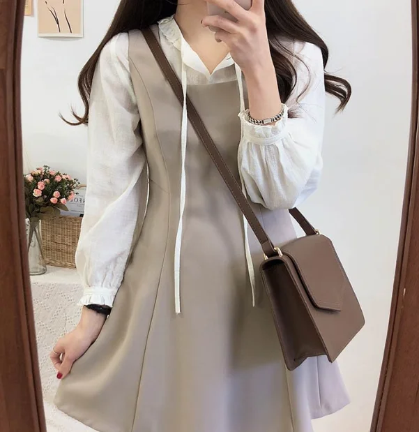 Тонкая свободная новая белая рубашка цвета хаки винтажные Женские топы с