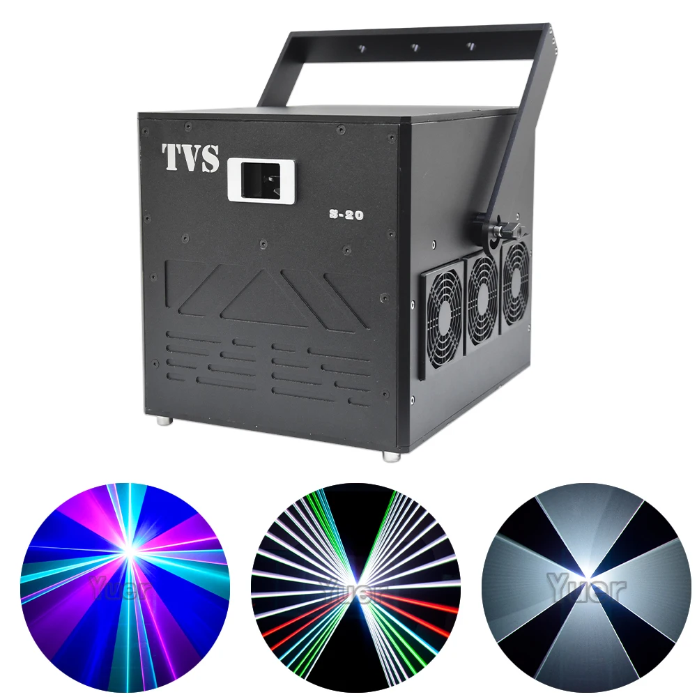 Полноцветный лазерный светильник 20 Вт 40 КПС высокоскоростной сканирующий