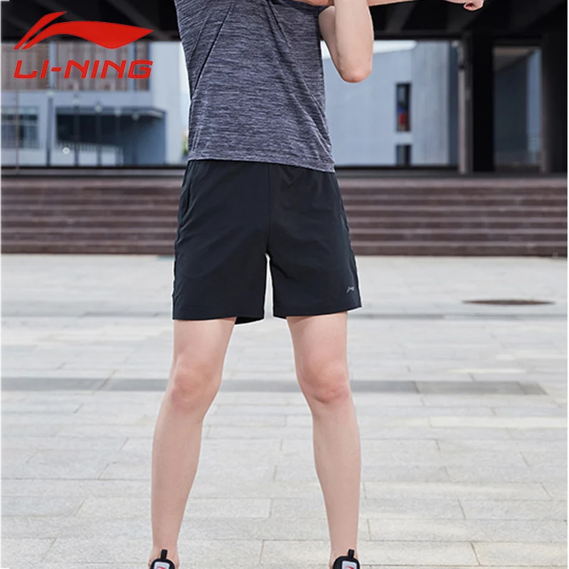 Мужские спортивные шорты Li-Ning для бега дышащие с подкладкой стандартного кроя