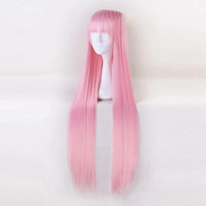 

New DARLING in the FRANXX ZERO TWO CODE 002 Cosplay Wig Costume Accessory 85cm Long Straight Pink Women Girls Anime Party Hair
